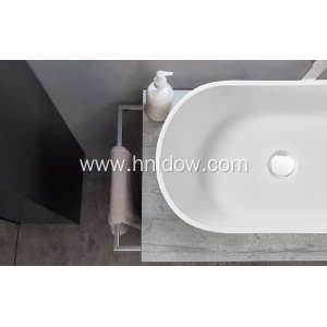 High Quality White Solid Surface Cabinet Wash Basin